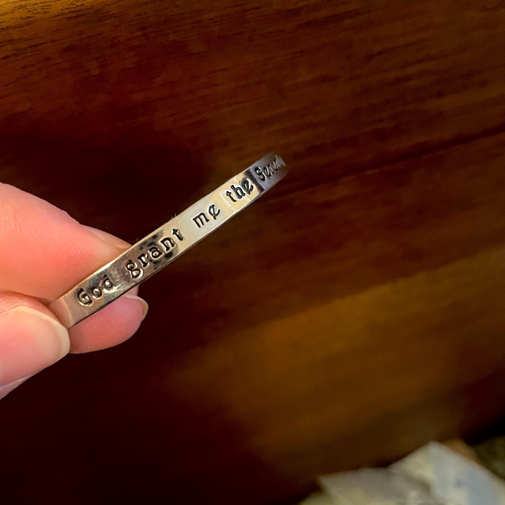 God Grant Me the Serenity to Accept the Things I Cannot Change Cuff Bracelet.